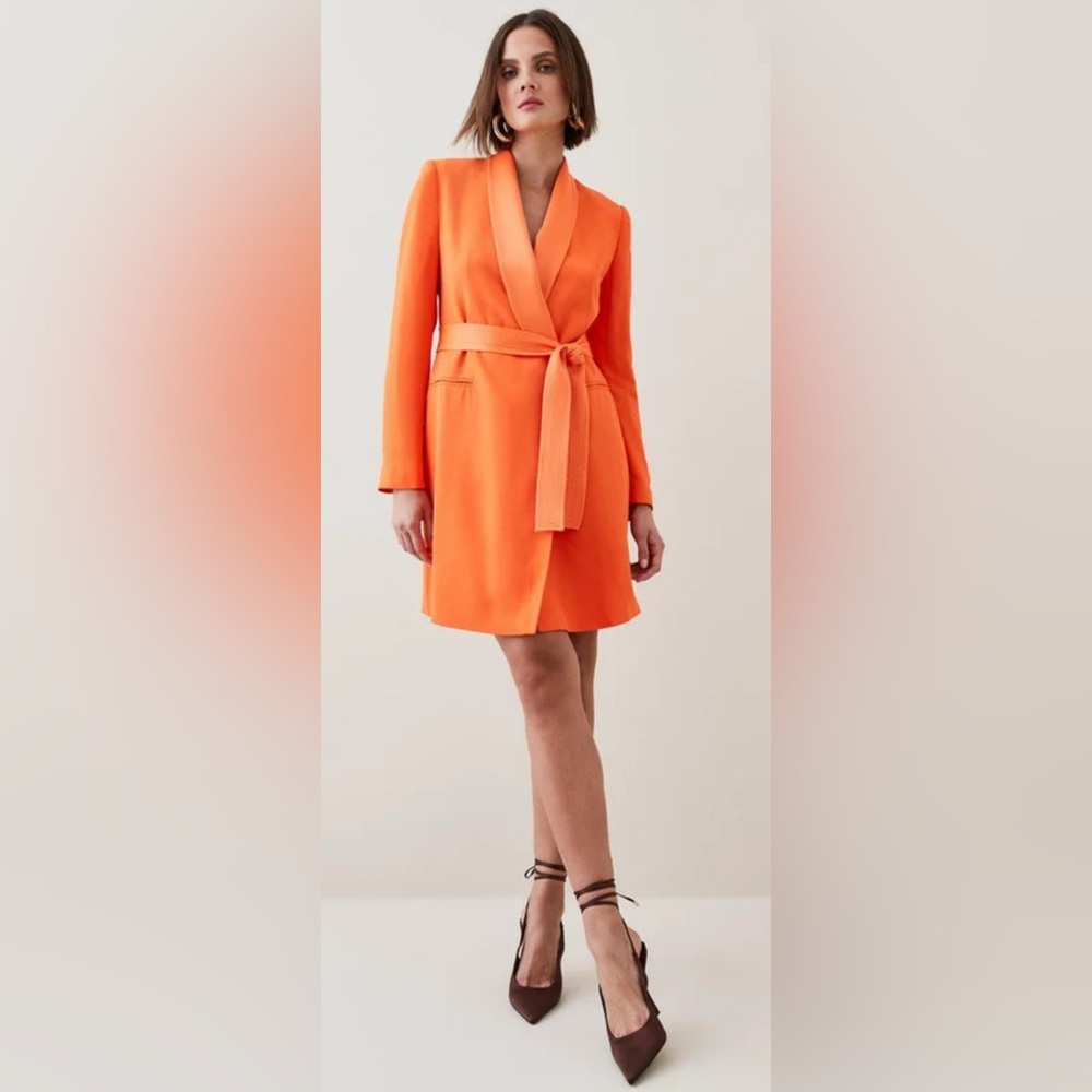 Karen Millen Tailored Tuxedo Wrap Mini Dress